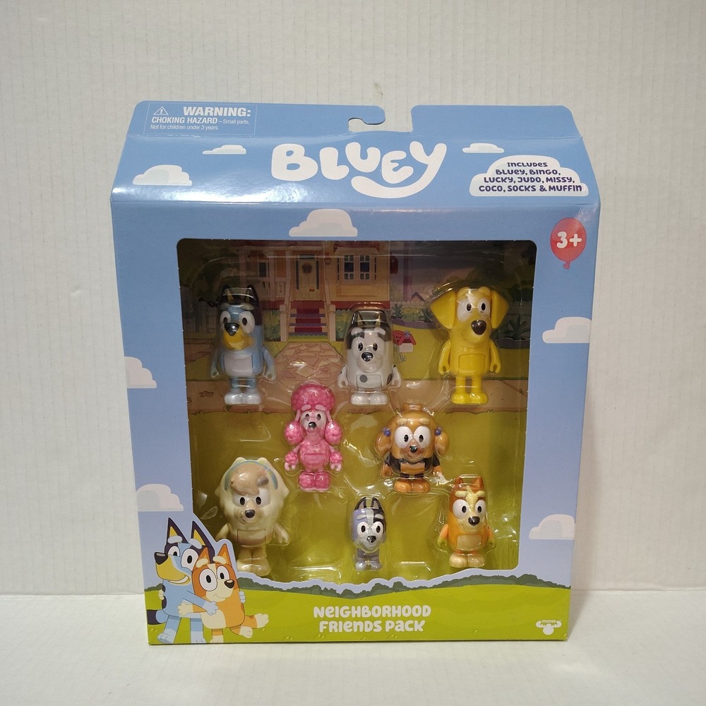 BLUEY Neighborhood Friends ~  8 Figure Pack ~ Bingo Lucky Judo Missy Muffin Coco